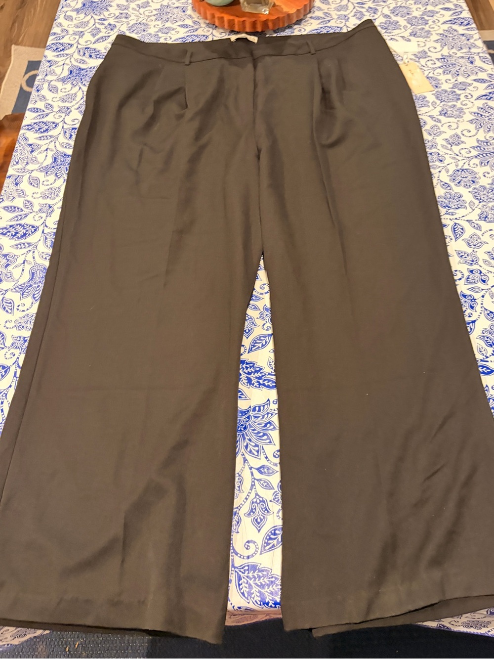 NWT Women’s Plus Size 3x Black Tape_ Black High-Waist Wide Leg Pants